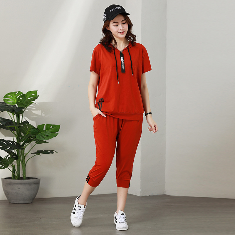 Women Summer Fashion Korea Style Hooded Short Sleeve T-shirt Elastic Waist Oversized Pants Female Vintage Jogging Casual Sets, Purple
Women Summer Fashion Korea Style Hooded Short Sleeve T-shirt Elastic Waist Oversized Pants Female Vintage Jogging Casual Sets, Purple