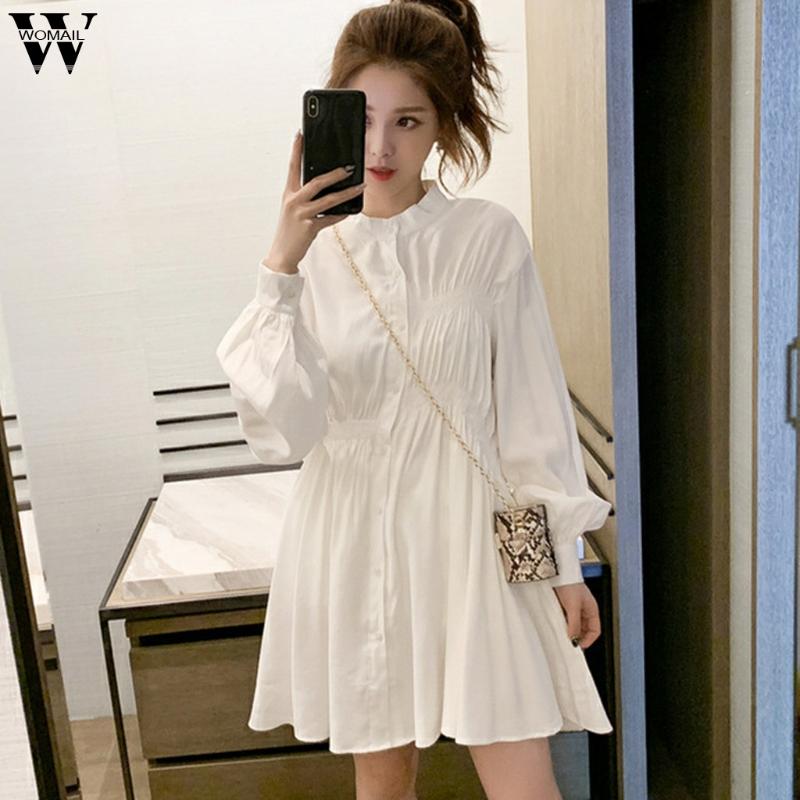 Womail Loose Dress For Women Ladies Sweet Simple Plus Size Dress O-Neck Lantern Long Sleeve Single-breasted Button Casual, Wh
Womail Loose Dress For Women Ladies Sweet Simple Plus Size Dress O-Neck Lantern Long Sleeve Single-breasted Button Casual, Wh