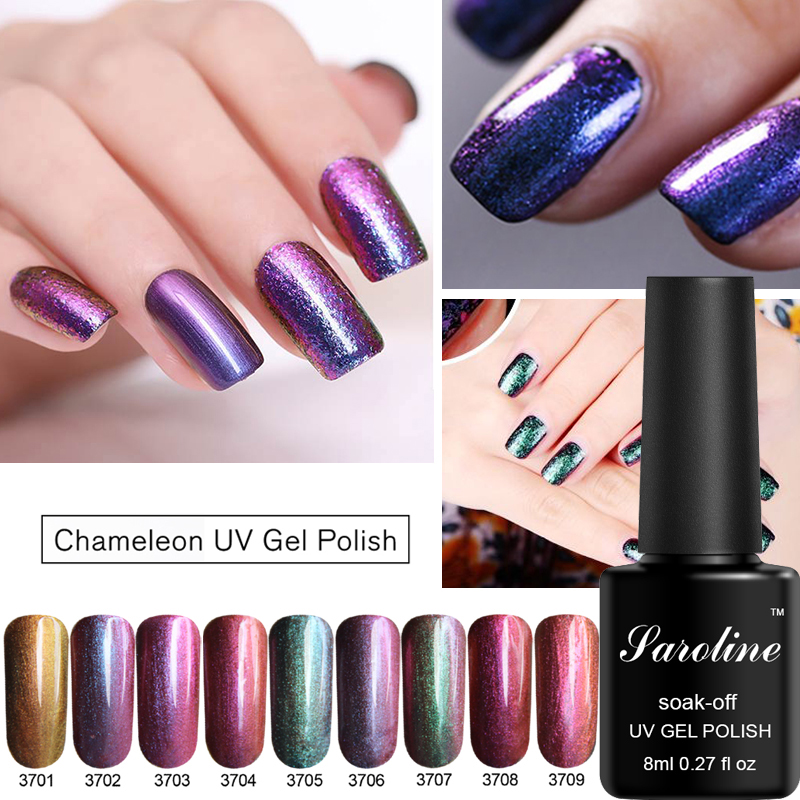 Saroline Chameleon Holographic UV Gel Polish Shiny Enamels Iridescent Glitter Flakies Sequins Nail Art Lacquer for Nail Designs, Fs001
Saroline Chameleon Holographic UV Gel Polish Shiny Enamels Iridescent Glitter Flakies Sequins Nail Art Lacquer for Nail Designs, Fs001