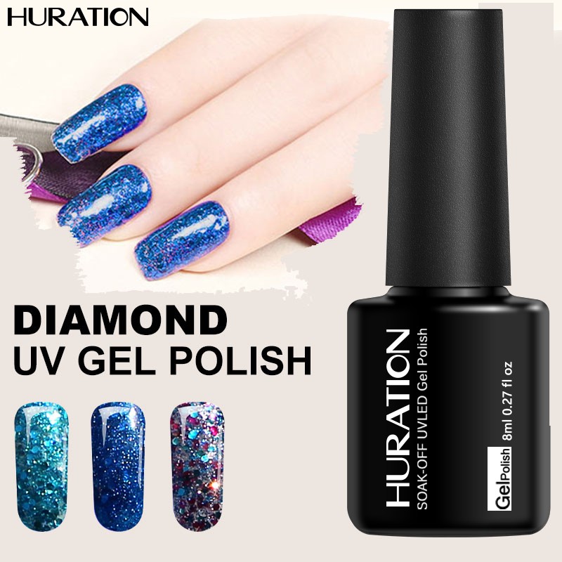 Huration Nail Gel Polish Diamond Shiny UV Gel Nail Polish Shiny Diamond Semi Permanent Hybrid Varnish Manicure Set, Fs001
Huration Nail Gel Polish Diamond Shiny UV Gel Nail Polish Shiny Diamond Semi Permanent Hybrid Varnish Manicure Set, Fs001