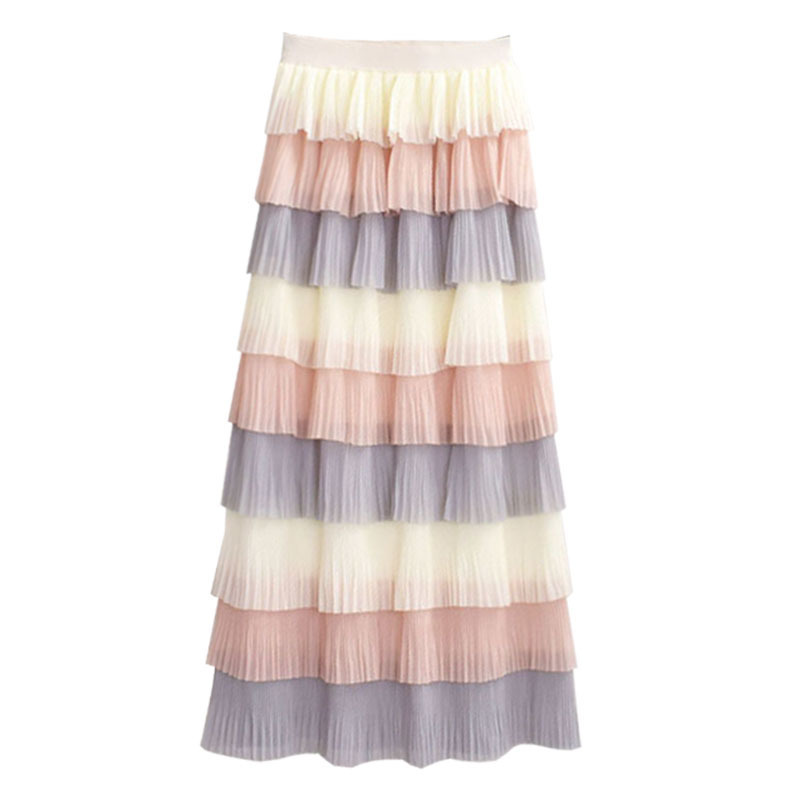 Women Fashion Chiffon Cake Skirt Summer Empire Elastic Waist Color Layer Pleated Mid-Skirt Pleated Cascading Soft Skirt, Black
Women Fashion Chiffon Cake Skirt Summer Empire Elastic Waist Color Layer Pleated Mid-Skirt Pleated Cascading Soft Skirt, Black