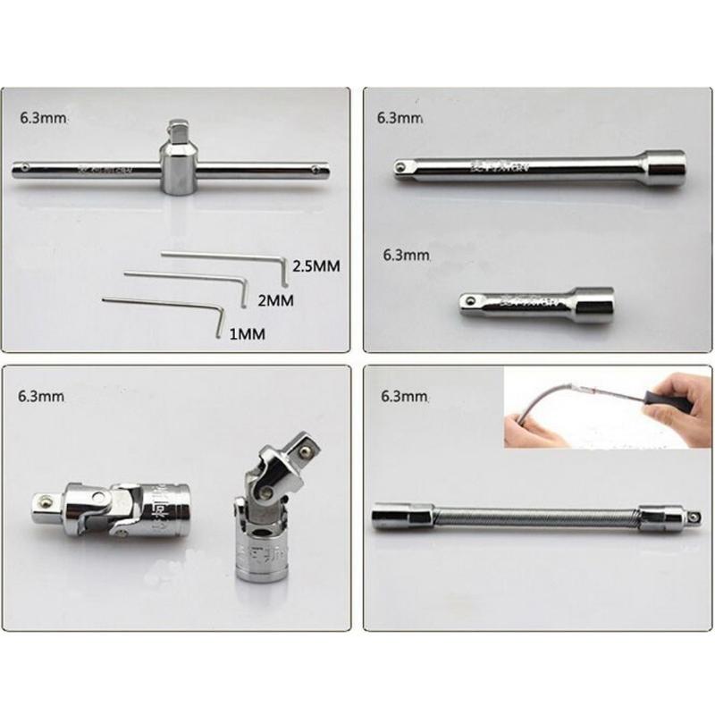 46pcs/set Carbon Steel Combination Tool Set Wrench Socket Spanner Screwdriver Household Motorcycle Car Repair Tool
46pcs/set Carbon Steel Combination Tool Set Wrench Socket Spanner Screwdriver Household Motorcycle Car Repair Tool