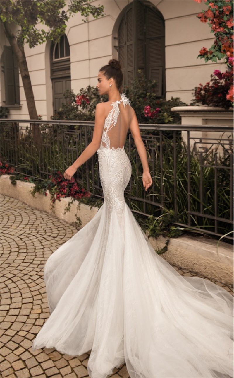 Elihav Sasson 2019 Mermaid Wedding Dresses With Wrap Sexy Lace Appliqued Jewel Neck Beach Boho Bridal Gowns robe de mariée