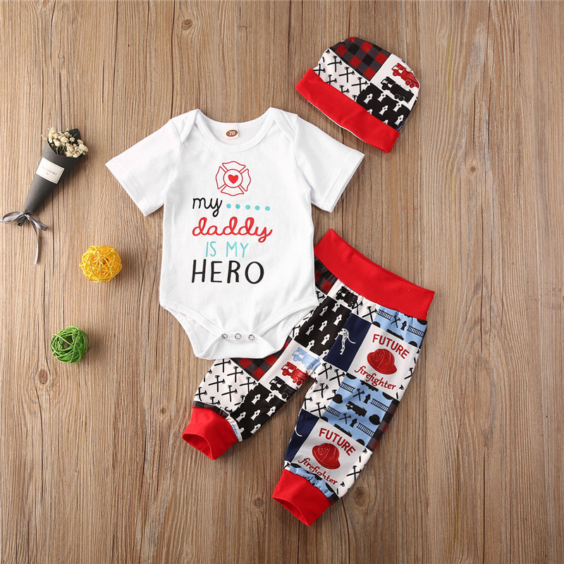 2020 New Fashion Baby Father´s Day Short Sleeve Printed Jumpsuit + Pants + Hat Set Kids Toddler Summer Outfits 3-pieces, As pic
2020 New Fashion Baby Father´s Day Short Sleeve Printed Jumpsuit + Pants + Hat Set Kids Toddler Summer Outfits 3-pieces, As pic