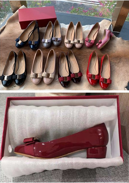 Fashion designer Women Girls heels pump flats patent leather with bow womens Red bridal wedding shoes casual flats with box dust bag 34-40, Black
Fashion designer Women Girls heels pump flats patent leather with bow womens Red bridal wedding shoes casual flats with box dust bag 34-40, Black