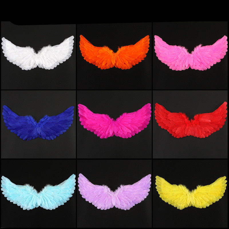 Plus Size Kids Adult Unisex Feathers Angel Wings Halloween Party Cosplay Wedding Costume Props Mardi Gras White Black Drop Ship Wholesale