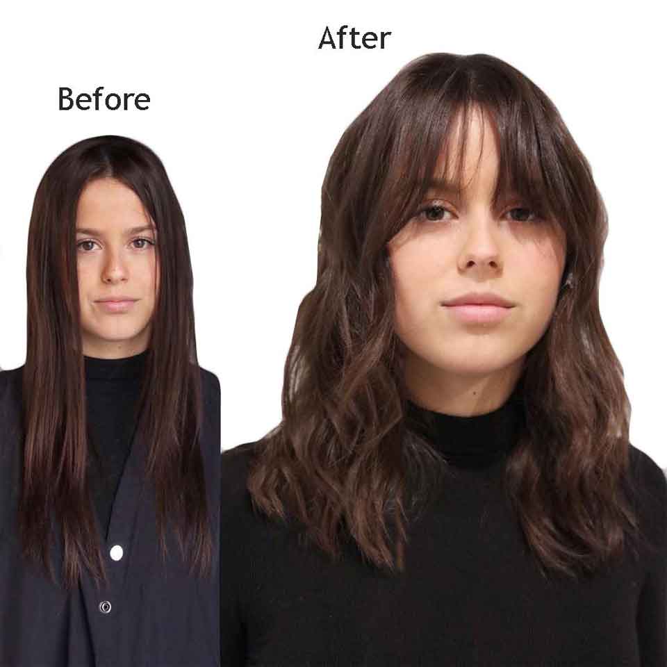 Human Hair Bangs longlived Fringe Hair Bangs Natural Black Clip in Air Bangs With Temple For Women