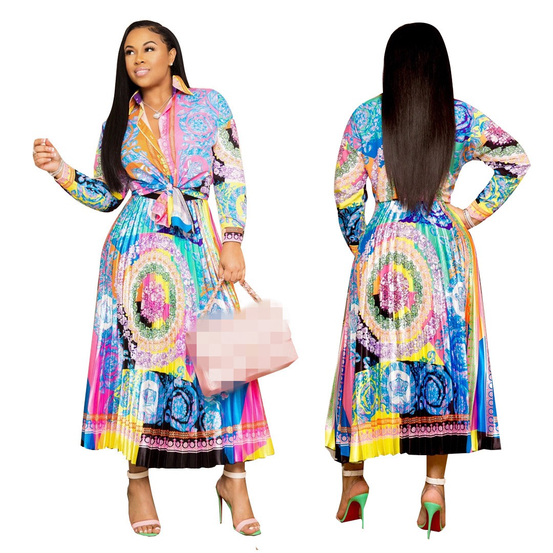 2019 Autumn Latest Trendy Floral Printed Women Two Pieces Party Dresses Long Sleeves Bow Shirt Top and Pleats Skirt Sets Street Casual Dress, Same as picture
2019 Autumn Latest Trendy Floral Printed Women Two Pieces Party Dresses Long Sleeves Bow Shirt Top and Pleats Skirt Sets Street Casual Dress, Same as picture