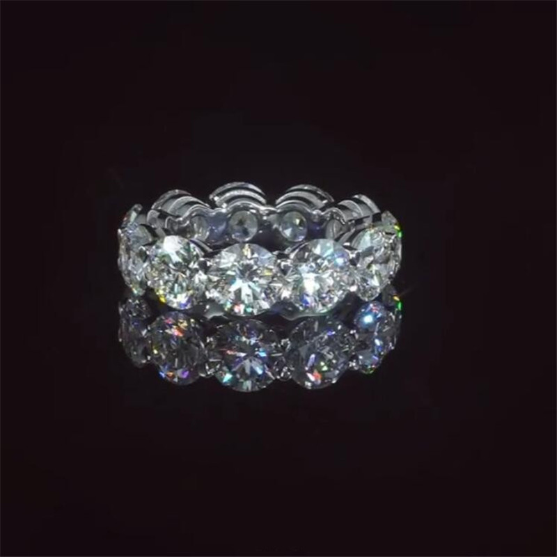 Choucong New Unique Cocktail Luxury Jewelry 925 Sterling Silver Large Round Cut Topaz CZ Diamond Dragon Claw Women Wedding Bridal Ring Gift