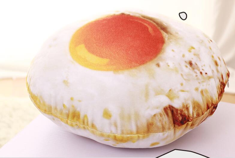 3D Fried Egg Cushion Decorative Pillow Throw Cushions with Inner Washable Sofa Toys Sleeping Pillow Birthday Christmas gift