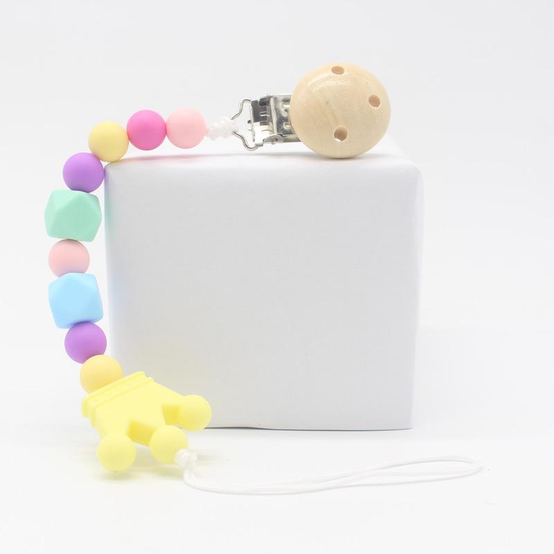 Silicon Bead Pacifier Chain Clips and Teethers Baby Feeding Accessories Hot Sale Infant Safe Pacifier Holders Soother