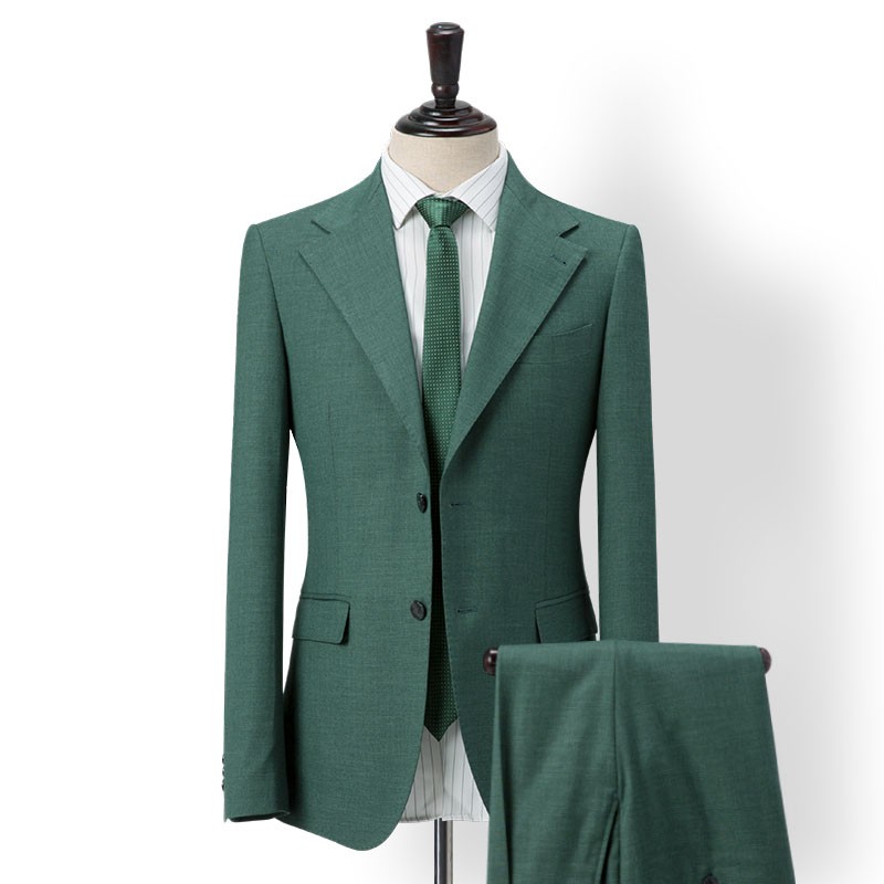 Mint Green Men Suits High Quality Two Pieces(Jacket+Pants) Groom Wear Wedding Tuxedos Custom Made Prom Blazer
