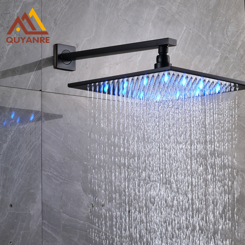 Wall & Ceiling Mount 16 Inch Square LED Rainfall Shower Head Plumbing Fixtures Without Shower Arm ,Oil Rubbed Bronze
Wall & Ceiling Mount 16 Inch Square LED Rainfall Shower Head Plumbing Fixtures Without Shower Arm ,Oil Rubbed Bronze