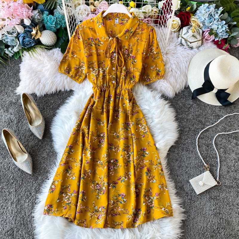 Vintage Boho 2020 floral print Summer Midi long Dress Party chiffon bow dress Women beach holiday elegant a-line tunic, Black
Vintage Boho 2020 floral print Summer Midi long Dress Party chiffon bow dress Women beach holiday elegant a-line tunic, Black