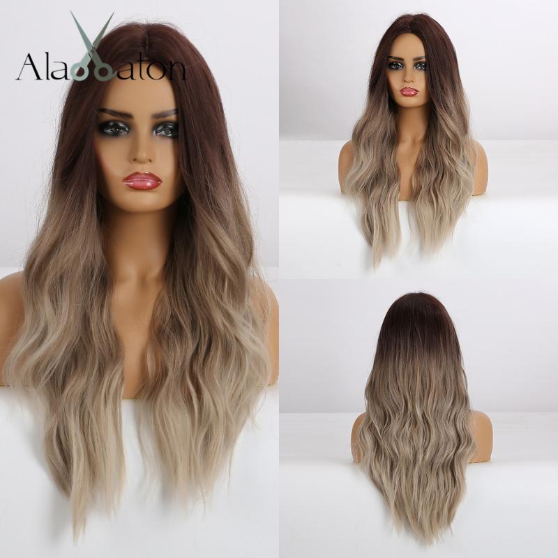 ALAN EATON Long Synthetic Wigs Heat Resistant Fiber Ombre Brown Gray Beige Hair Wigs Middle Part Natural Wave Hair Wig for Women, Lc189-1
ALAN EATON Long Synthetic Wigs Heat Resistant Fiber Ombre Brown Gray Beige Hair Wigs Middle Part Natural Wave Hair Wig for Women, Lc189-1