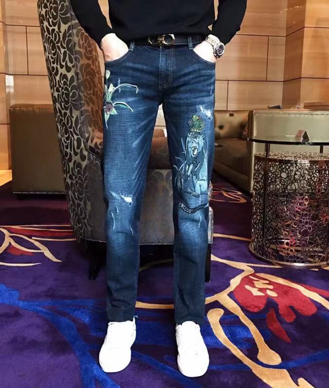 AH1259 Fashion Men's Jeans 2020 Runway Luxury European Design party style Men's Clothing, As pic
AH1259 Fashion Men's Jeans 2020 Runway Luxury European Design party style Men's Clothing, As pic