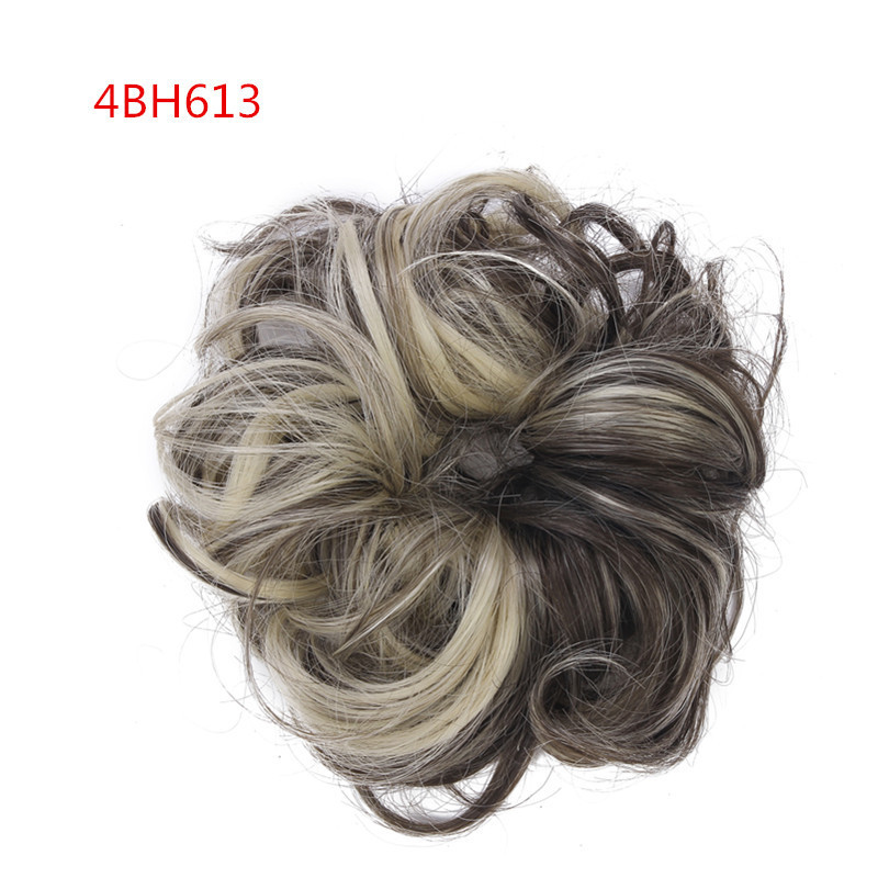 Oubeca Synthetic Flexible Hair Buns topknot Curly Scrunchy Chignon Elastic Messy Wavy Scrunchies Wrap For Ponytail Extensions For Women