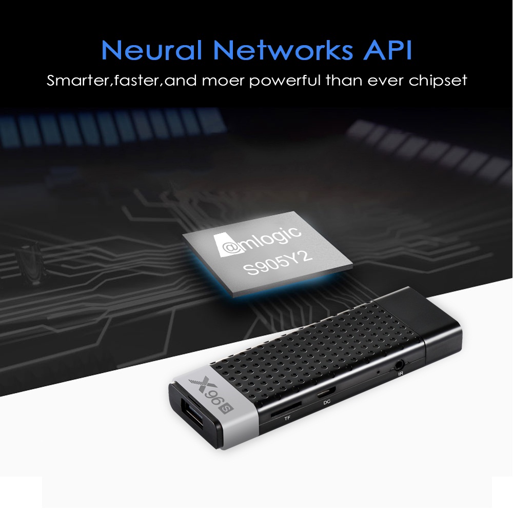 X96S 4G 32G Amlogic S905Y2 tv box stick dongle Dual Wifi Quad Core ddr4 Ram Android 9 2gb 16gb