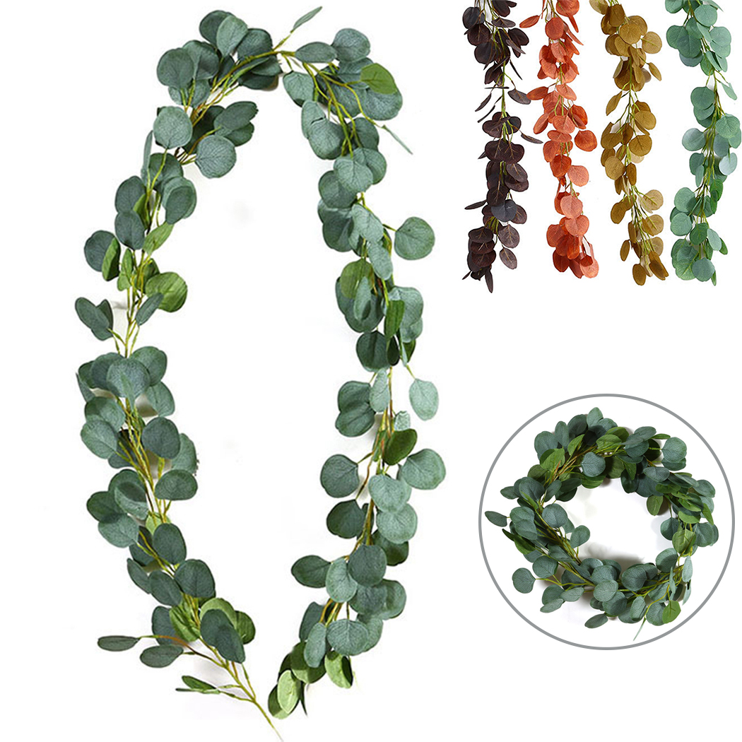 2m Long Artificial Silk Hanging Eucalyptus Vine Garden Wedding Party Simulation Long Wicker Leaves Vine Decorations, Red
2m Long Artificial Silk Hanging Eucalyptus Vine Garden Wedding Party Simulation Long Wicker Leaves Vine Decorations, Red