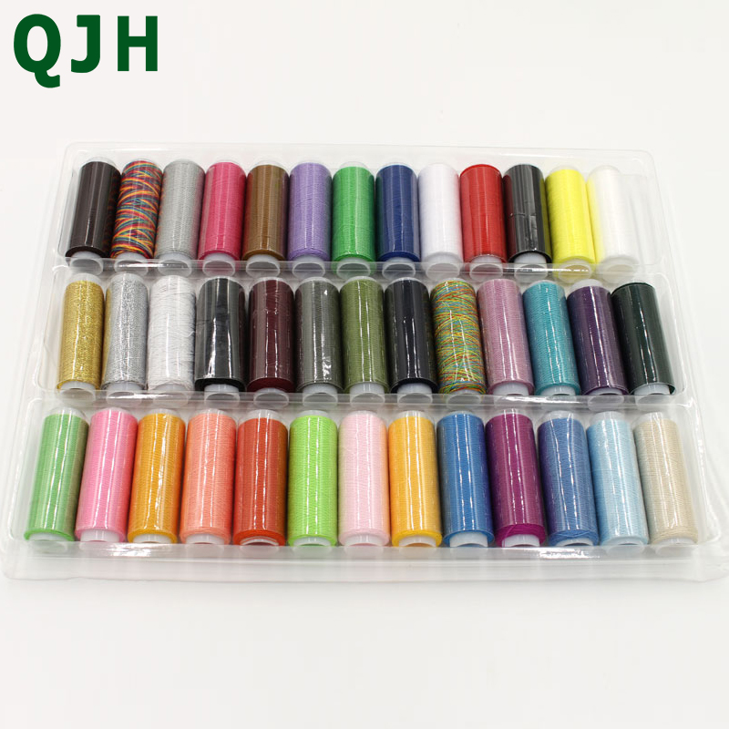Hot 39 roll / lot, 200yards / roll, color mixed yarn DIY Hand Sewing Thread/ Sewing Machine embroidery industrial wholesale, As pic
Hot 39 roll / lot, 200yards / roll, color mixed yarn DIY Hand Sewing Thread/ Sewing Machine embroidery industrial wholesale, As pic