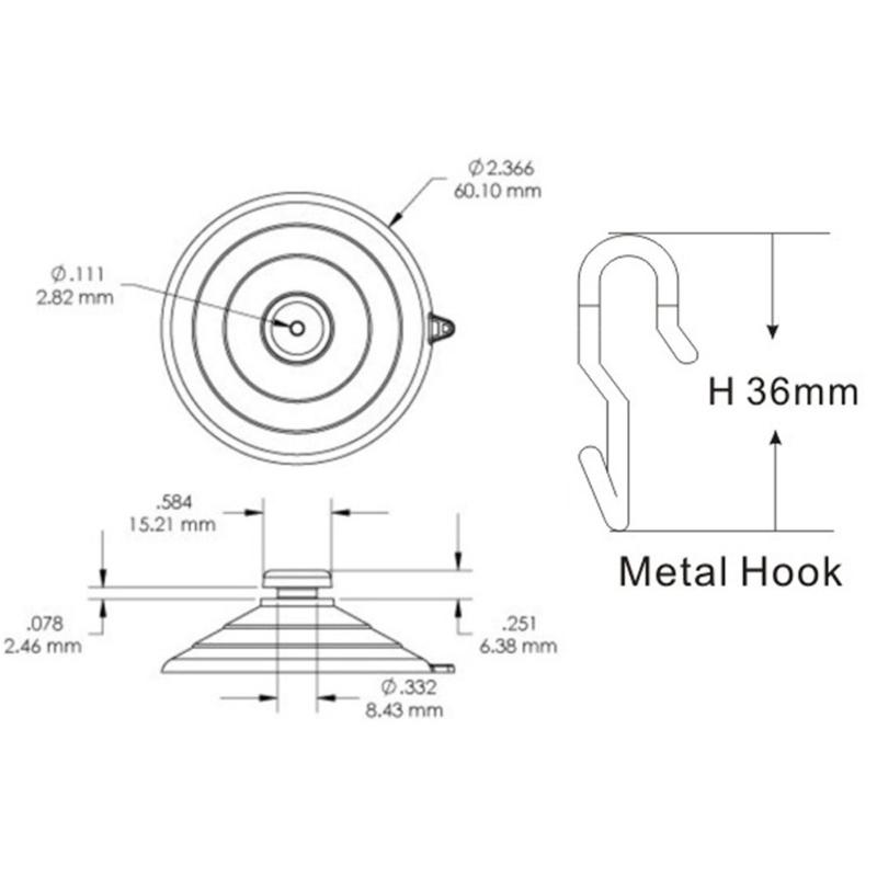 8PCS Large Window Clear Suction Cup Hook Suction Cup for Kitchen Bathroom Home PVC Transparent Hanging Hook Storage Wall Hangers