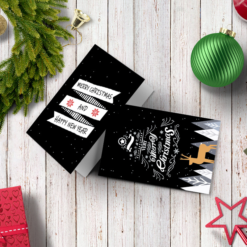 6pcs Christmas Invitation Card Black Merry Christmas Greeting Cards Christmas Gift Postcard Xmas Party Supplies Customizable DBC VT1113
6pcs Christmas Invitation Card Black Merry Christmas Greeting Cards Christmas Gift Postcard Xmas Party Supplies Customizable DBC VT1113