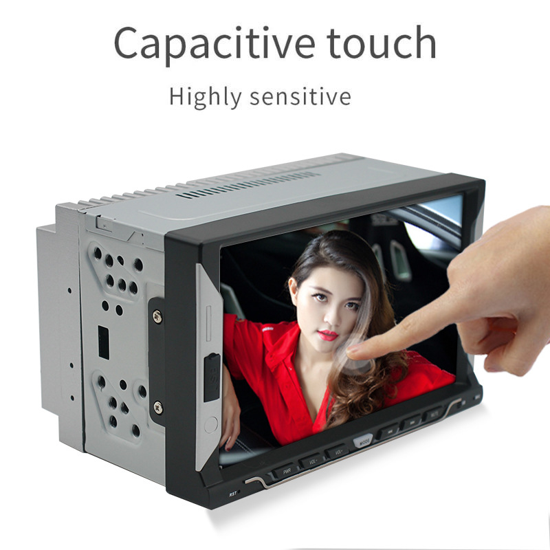 Car 7 Inch 2 Din Radio Bluetooth HD 1024x600 Mp5 Player Universal Car Stereo GPS Navigation Integrated Machine For Android 8.1