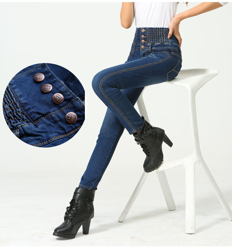 2020 New Spring Summer Woman Skinny Jeans Denim Pencil Pants Top Stretch Jeans High Waist Pants Women High Waist Jeans