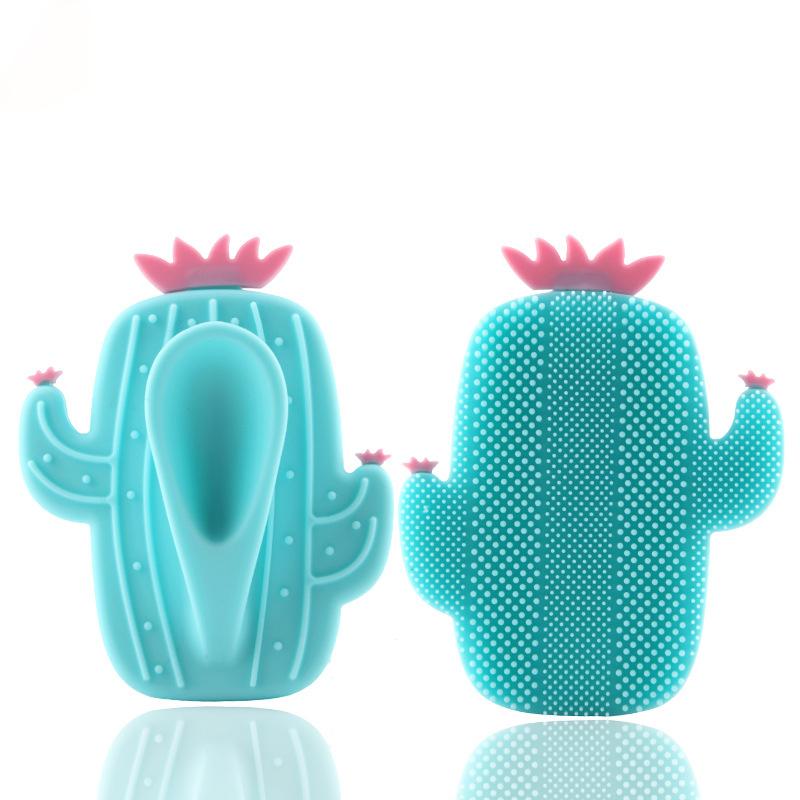 Cactus Silicone Beauty Massage Washing Pad Facial Exfoliating Blackhead cute Face Brush Tool Soft Deep Cleaning Skin Care