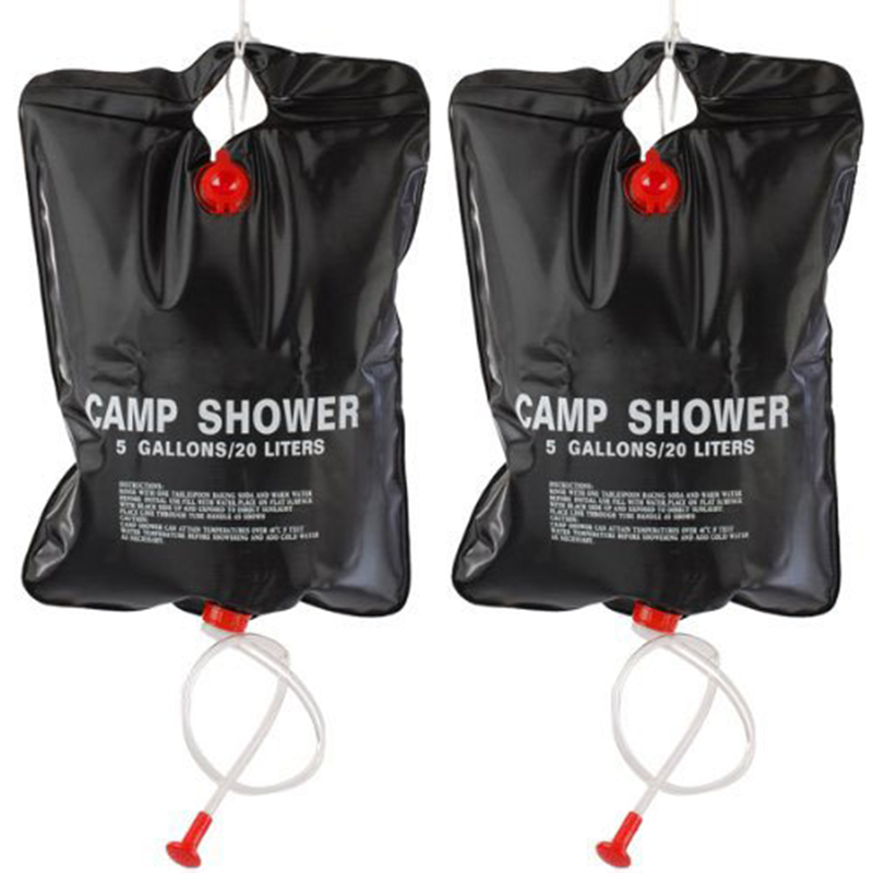 2 x 20L Camping Shower bag- Portable Solar Heated 5 Gallon/20 Litre Travel Shower bag - Black
2 x 20L Camping Shower bag- Portable Solar Heated 5 Gallon/20 Litre Travel Shower bag - Black