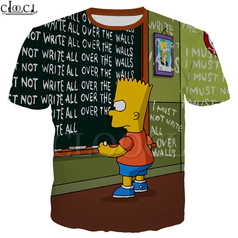 Anime The Simpsons T Shirt Men Women 3D Print Cartoon Bart Simpson Short Sleeve Pullover O-Neck Casual Streetwear Tops, T shirt 1
Anime The Simpsons T Shirt Men Women 3D Print Cartoon Bart Simpson Short Sleeve Pullover O-Neck Casual Streetwear Tops, T shirt 1