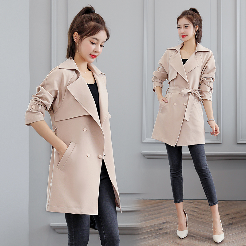 Windbreaker Female Temperament Wild Popular Overcoat 2020 Spring Autumn Double-breasted Fashion British Wind Trench Coat Z587, Beige double
Windbreaker Female Temperament Wild Popular Overcoat 2020 Spring Autumn Double-breasted Fashion British Wind Trench Coat Z587, Beige double