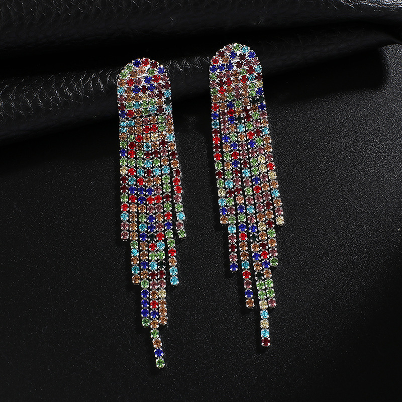 Popular Ornaments Exquisite Tassels Earrings Women's Long Full Diamond Personality Earring Accessories
Popular Ornaments Exquisite Tassels Earrings Women's Long Full Diamond Personality Earring Accessories