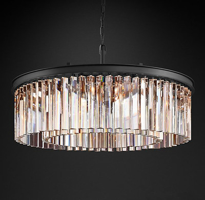 Luxurious Crystal Hanging Lamps Fixture Round Chandelier Luminaire Drop Lamp for Living Dining room Restaurant Cafe