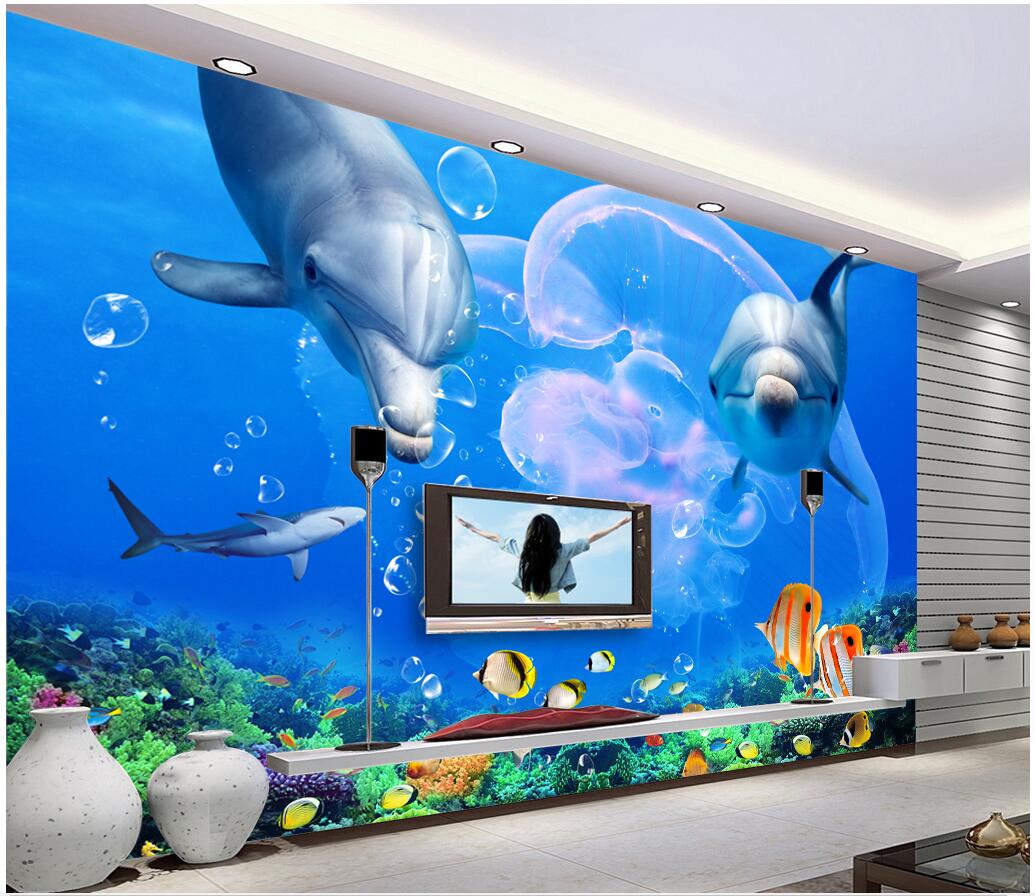 3d wallpaper custom photo mural Dolphin shark underwater world tv background living room home decor 3d wall murals wallpaper for walls 3 d, Non-woven
3d wallpaper custom photo mural Dolphin shark underwater world tv background living room home decor 3d wall murals wallpaper for walls 3 d, Non-woven