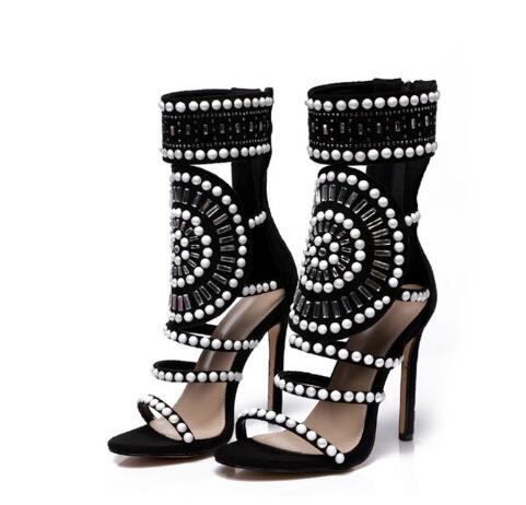 Women Fashion Open Toe Rhinestone Design High Heel Sandals Crystal Ankle Wrap Glitter Diamond Gladiator Black, Apricot
Women Fashion Open Toe Rhinestone Design High Heel Sandals Crystal Ankle Wrap Glitter Diamond Gladiator Black, Apricot