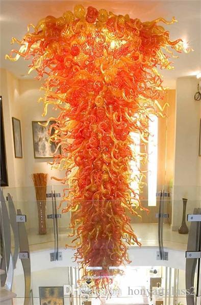 Very Large Tiered Chandelier Light Fixture for Wedding Banquet Hall LED Light Source Style Modern Murano Glass Chandelier Lamps