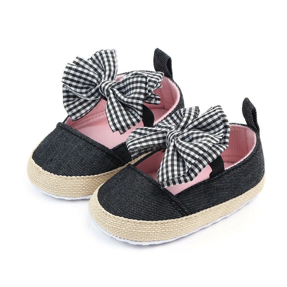 Newborn Toddler Girl Crib Shoes Newborn Baby Soft Sole Anti-slip Pram Sneakers Striped Bow Cute Princess 0-18M, Black
Newborn Toddler Girl Crib Shoes Newborn Baby Soft Sole Anti-slip Pram Sneakers Striped Bow Cute Princess 0-18M, Black