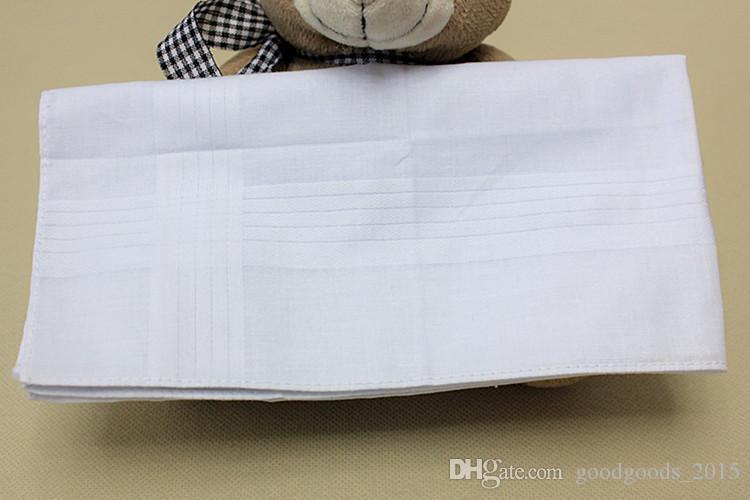 new 100 cotton handkerchief high quality 38cm men Square handkerchief full white men hanky pocket squares c1843481111
