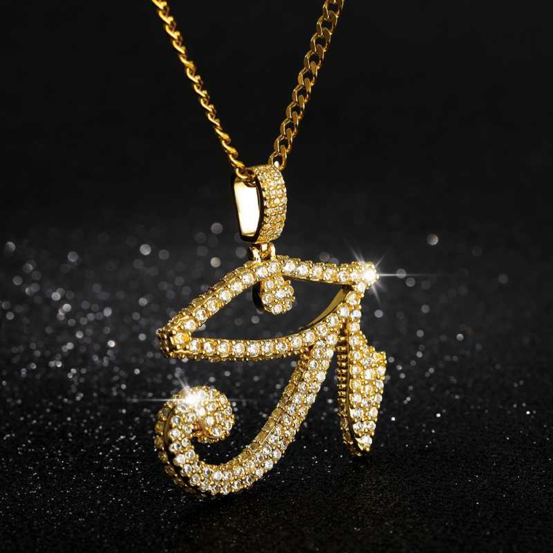 Pendant Necklaces Hip Hop Music Jewelry Lced Out Chain Egyptian The Eye Of Horus Necklace For Women/Men Zircon Crystal Evil Eyes
Pendant Necklaces Hip Hop Music Jewelry Lced Out Chain Egyptian The Eye Of Horus Necklace For Women/Men Zircon Crystal Evil Eyes
