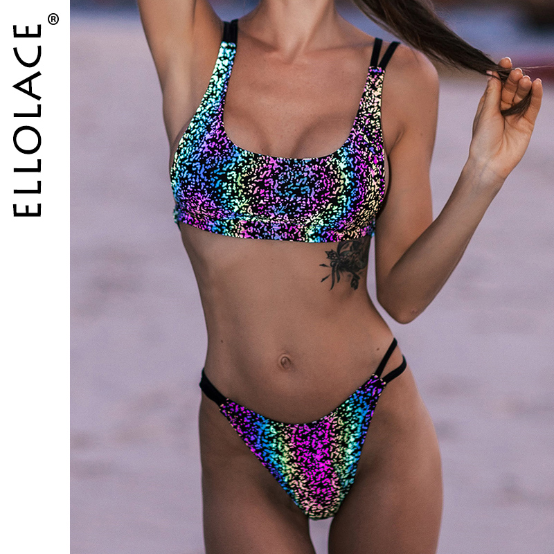 Ellolace Sexy Reflective Tie Dye Bikini Set Women Push up Swimwear Micro Bikinis Women' Swimsuit 2020 Biquini Bathing Suit
Ellolace Sexy Reflective Tie Dye Bikini Set Women Push up Swimwear Micro Bikinis Women' Swimsuit 2020 Biquini Bathing Suit