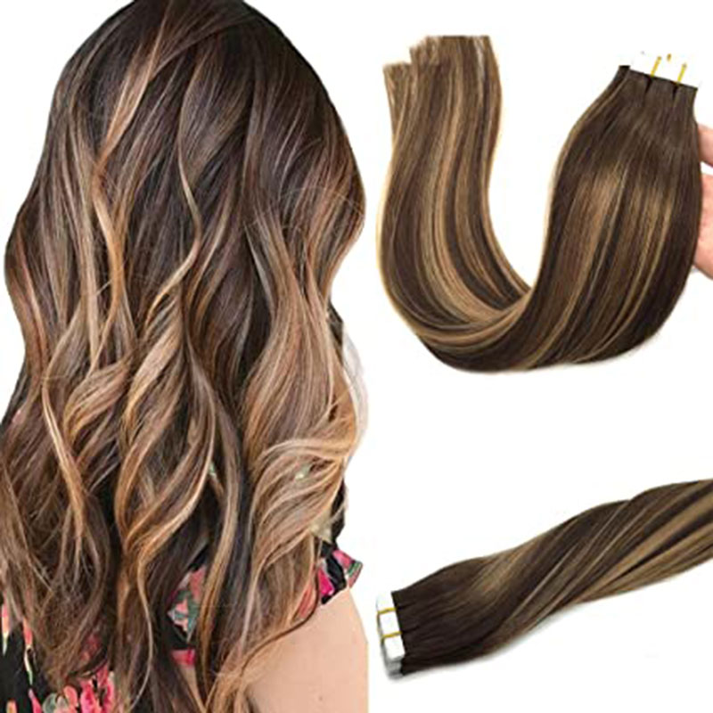 Tape in Ombre Hair Extensions Chocolate Brown to Caramel Blonde Remy Human Hair Extensions Tape in Real Hair Balayage 40pcs 100grams, Black
Tape in Ombre Hair Extensions Chocolate Brown to Caramel Blonde Remy Human Hair Extensions Tape in Real Hair Balayage 40pcs 100grams, Black