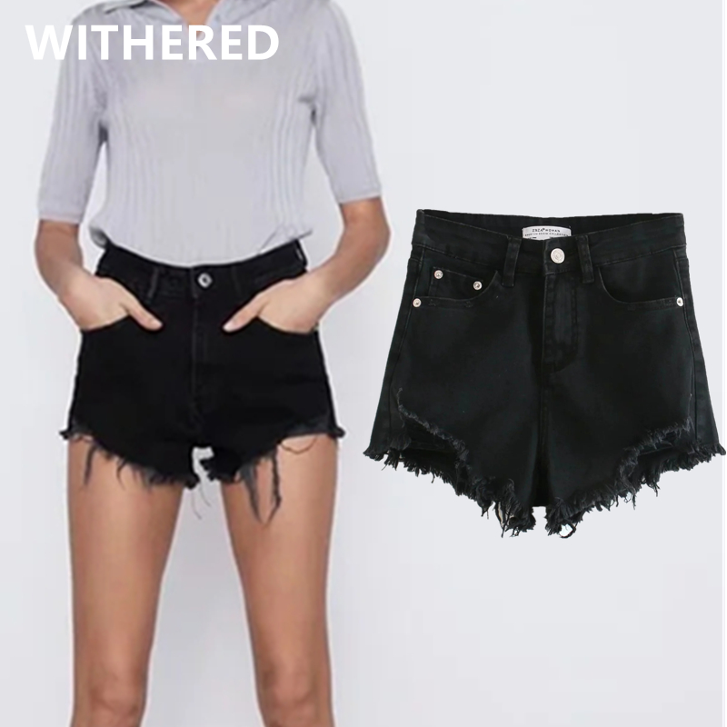 Dave&Di ins fashion blogger vintage solid burrs stretch high waist sexy denim shorts women short feminino plus size women shorts, Black
Dave&Di ins fashion blogger vintage solid burrs stretch high waist sexy denim shorts women short feminino plus size women shorts, Black