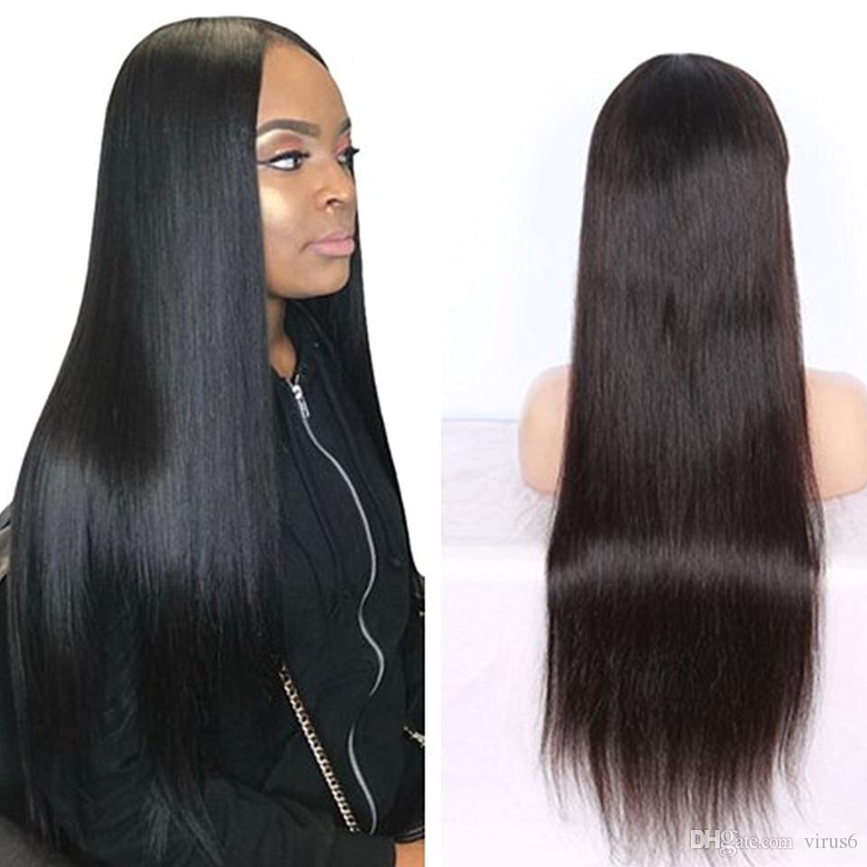 360 Transparent Lace Front Human Hair Wigs Brazilian Straight Glueless 13x4 Lace Frontal Wig for Black Women Preplucked