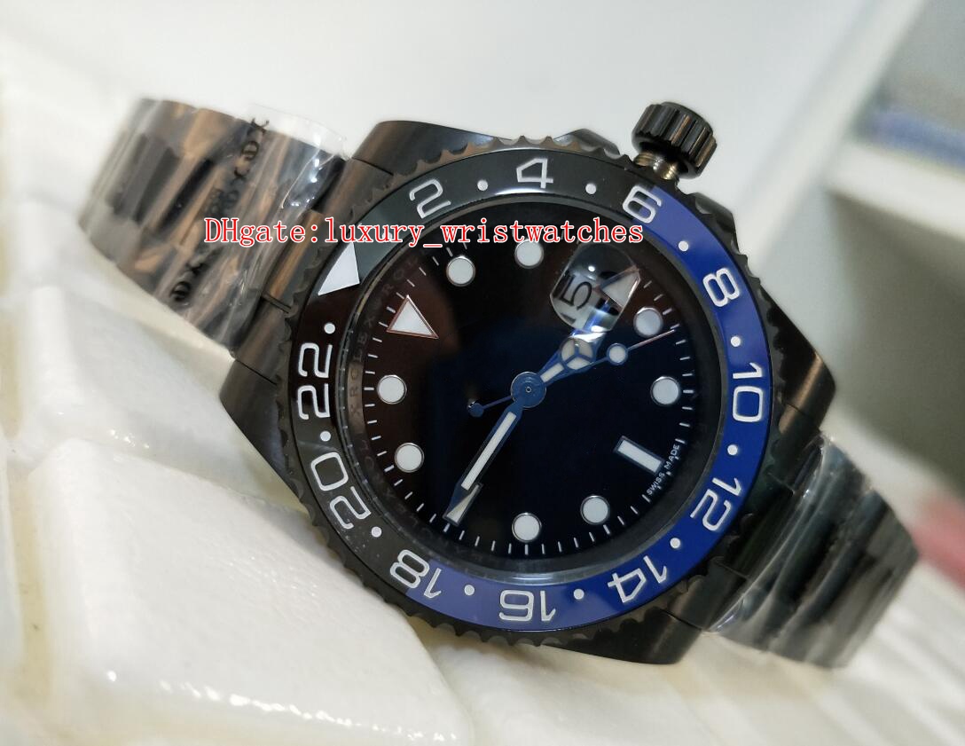 Excellent High quality Wristwatches GMT Luminescent Batman 40mm 116710 Black PVD Coating Asia 2813 Movement Automatic Mens Watch Watches, No box papers
Excellent High quality Wristwatches GMT Luminescent Batman 40mm 116710 Black PVD Coating Asia 2813 Movement Automatic Mens Watch Watches, No box papers