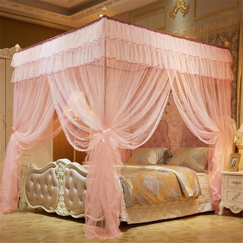 Four-Cornered Mosquito Net Pink Bed Canopy Princess Queen Mosquito Bedding Net Bed Tent Floor-Length Curtain 2mx2mx1.5m
Four-Cornered Mosquito Net Pink Bed Canopy Princess Queen Mosquito Bedding Net Bed Tent Floor-Length Curtain 2mx2mx1.5m