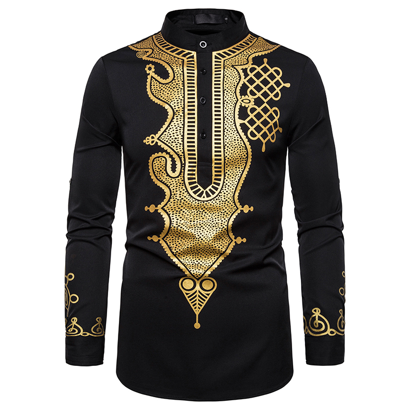 CYXZFTROFL New Men's Casual Shirt Ethnic Style Printing Shirt Men's Fashion Standard Version Long-sleeved Street Social, Black
CYXZFTROFL New Men's Casual Shirt Ethnic Style Printing Shirt Men's Fashion Standard Version Long-sleeved Street Social, Black