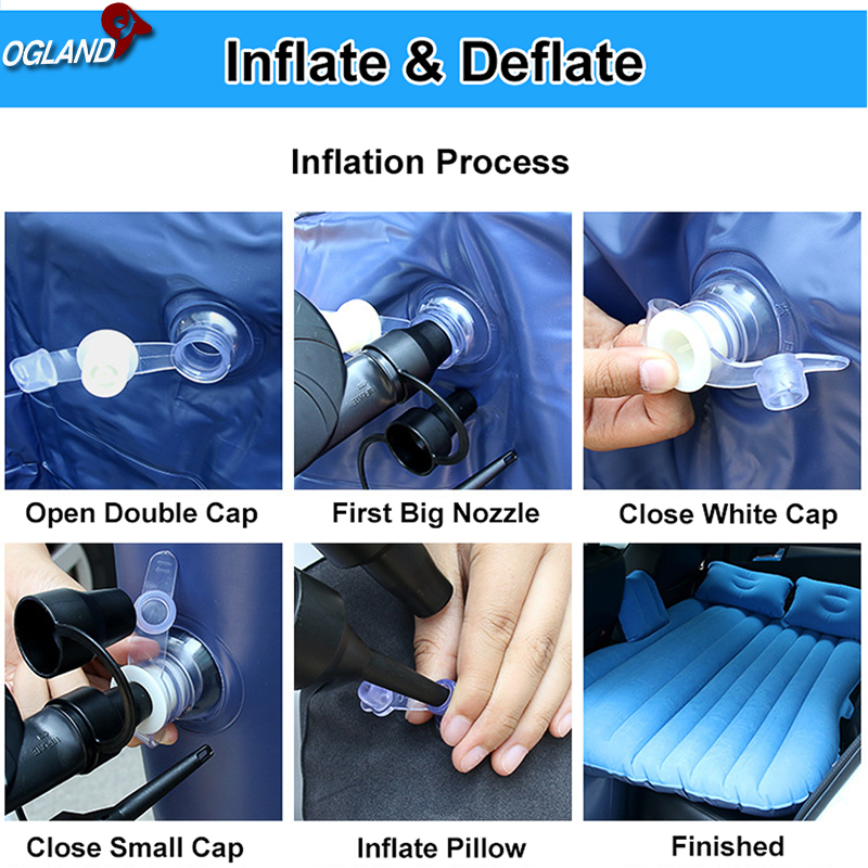 Car Air Inflatable Travel Mattress Bed Universal for Back Seat Multi functional Sofa Pillow Outdoor Camping Mat Cushion j10