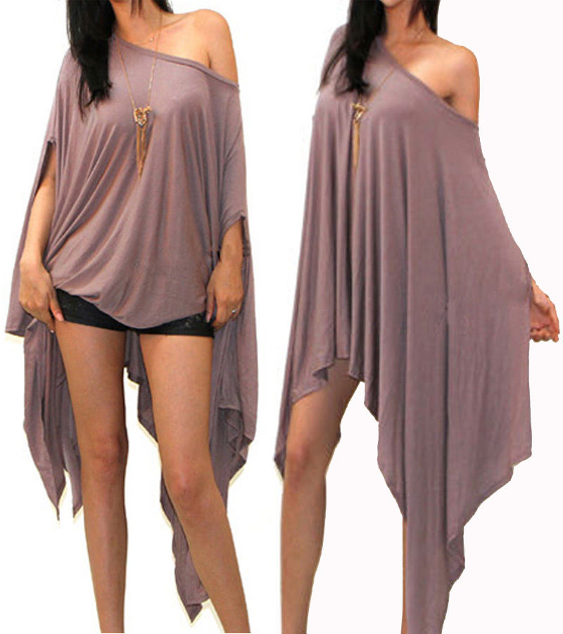 Women Fashion Loose Batwing Sleeves Tops O-Neck Solid Half Sleeves Asymmetric Shirt Blouse Plus size
Women Fashion Loose Batwing Sleeves Tops O-Neck Solid Half Sleeves Asymmetric Shirt Blouse Plus size