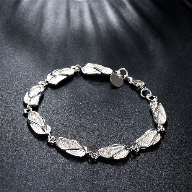 Hot sale best gift 925 silver Full slippers Bracelet DFMCH155,brand new fashion 925 sterling silver plated Chain link bracelets